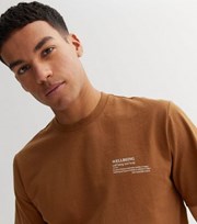 Only & Sons Dark Brown Wellbeing Definition Logo T-Shirt